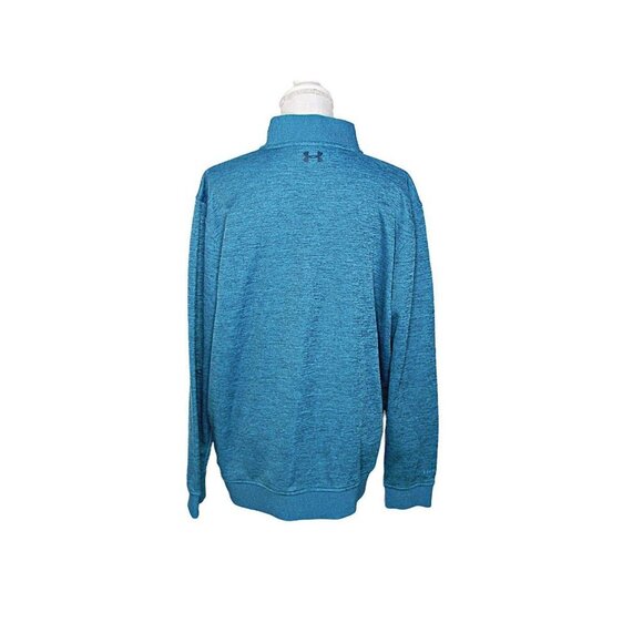 Under Armour Storm 1 Cold Gear Loose Fleece 1/4 Zip Pullover Sweatshirt Teal XL - Picture 3 of 12